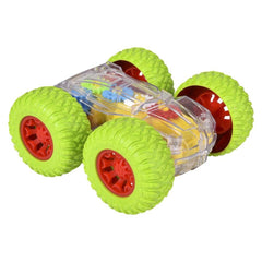 4" TRANSPARENT GEAR FLIP CAR - LLB kids toys