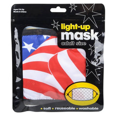 LIGHT-UP PATRIOTIC FACE MASK ADULT SIZE LLB Light-up Toys