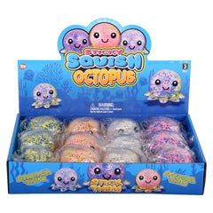 3" Light-Up Squish And Stretch Beaded Octopus - LLB Toys