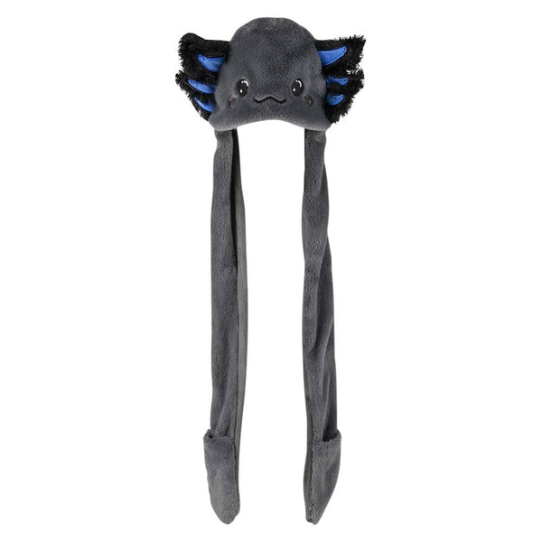 Black Axolotl Hoodie Hat 35
