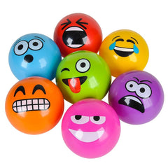 5" EMOTICON VINYL BALL (100/CS) LLB kids toys