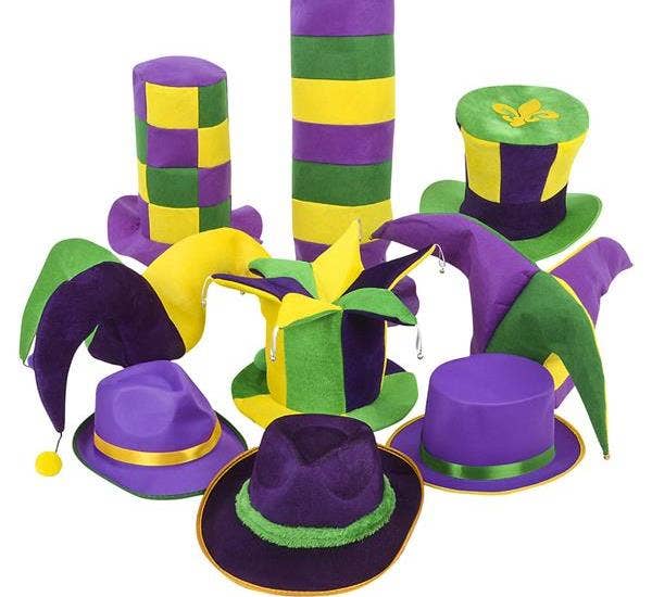 MARDI GRAS HAT ASSORTMENT - LLB Toys