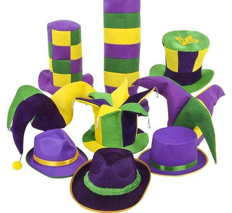 MARDI GRAS HAT ASSORTMENT - LLB Toys