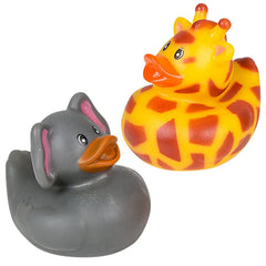 2" Zoo Animal Rubber Duckies Bath Toy - LLB Toys