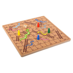10" WOODEN SNAKES AND LADDERS LLB kids toys