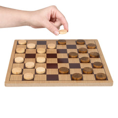 10" WOODEN CHECKERS