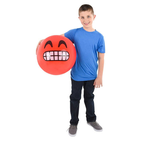 18" EMOTICON VINYL BALL ASSORTED COLOR (48/cs) LLB kids toys