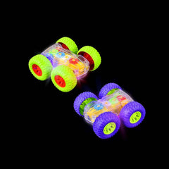 4" TRANSPARENT GEAR FLIP CAR - LLB kids toys