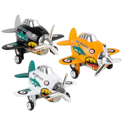 3.5" DIE-CAST PULL BACK SKYSHARK PLANE LLB Car Toys