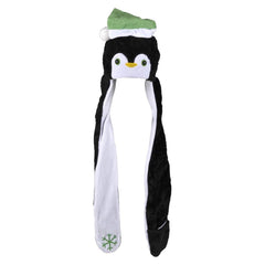 CHRISTMAS plush HOODIE SCARF HAT 35" - LLB Toys