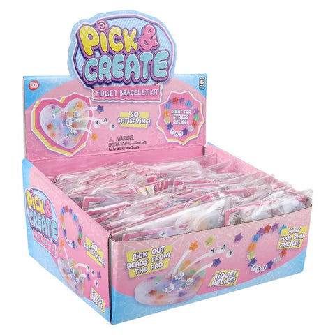 Pick N Create Heart Beaded Fidget Bracelet 24ct - LLB Toys