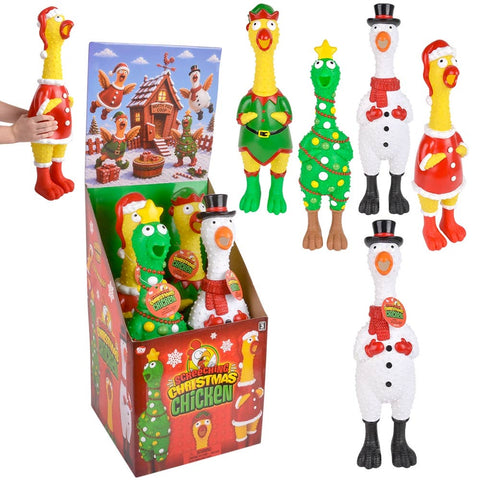 24" Christmas Screeching Rubber Chicken Toy - LLB Toys