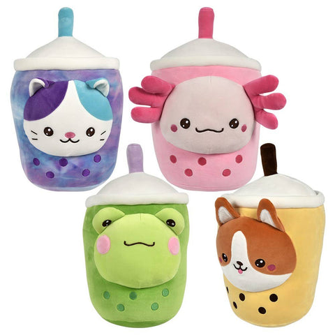 12.5" Bubble Tea Animals Plush - LLB Toys