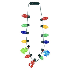 Light-Up Christmas Dinosaur Necklace 20" LLB Light-up Toys