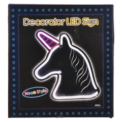 LED Neon Hanging Rope Lamp - Unicorn 15.5"  -  LLB Toys