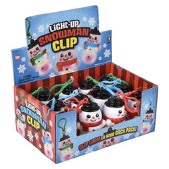 3" Light-Up Snowman Assorted Clip On -LLB Toys Christmas