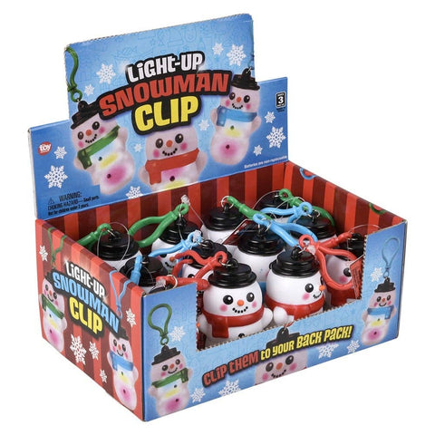 3" Light-Up Snowman Assorted Clip On -LLB Toys Christmas