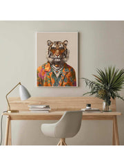 Hippie Tiger Fashion Canvas Wall Art Print