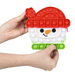 SNOWMAN WINTER HAT BUBBLE POPPERS 6" Christmas - LLB Toys