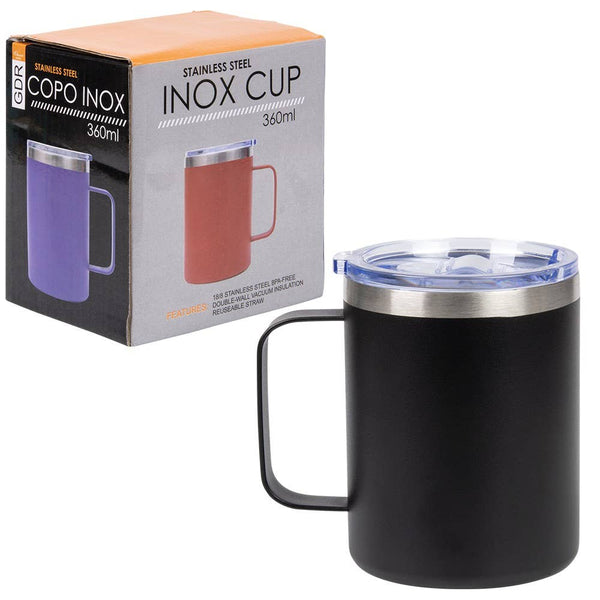 Stainless Steel Black Coffee Mug 12oz - LLB Toys