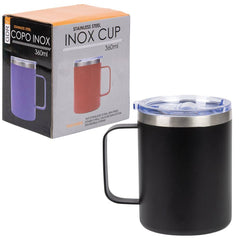 Stainless Steel Black Coffee Mug 12oz - LLB Toys