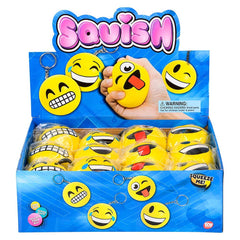 EMOTICON SQUISH BACKPACK CLIP  - LLB Toys