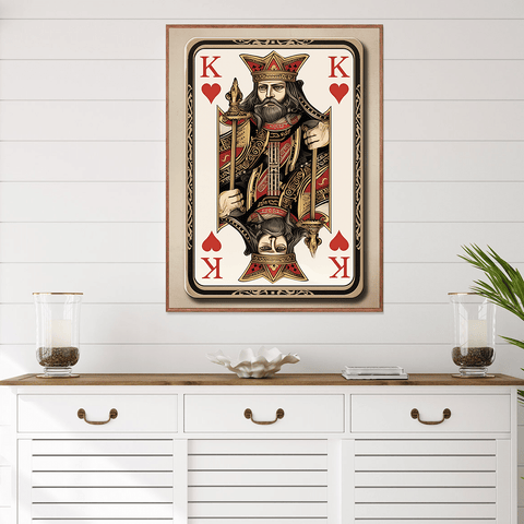 Royal King of Hearts Canvas Wall Art Print