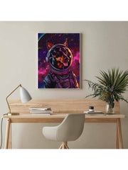 Astronaut Doberman Canvas Wall Art Print