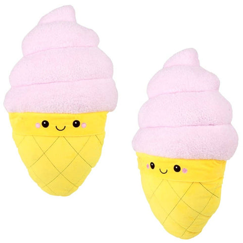21" Pink Ice Cream Cone Plush Pillow - LLB Toys
