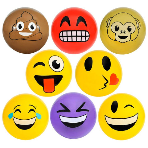 18" EMOTICON VINYL BALL ASSORTED COLOR (48/cs) LLB kids toys