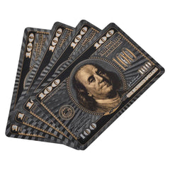 BLACK FOIL $100 BILL PLAYING CARDS LLB kids toys