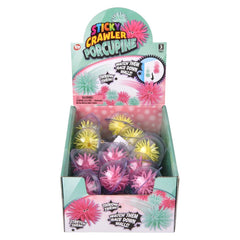 1.5" Sticky Crawling Porcupine 24ct - LLB Toys