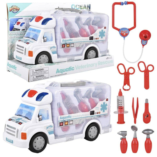 AQUATIC VETERINARY KIT RESCUE TRUCK LLB Car Toys