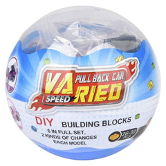 2.75" BUILDING BLOCK PULL BACK RACE CAR LLB kids toys
