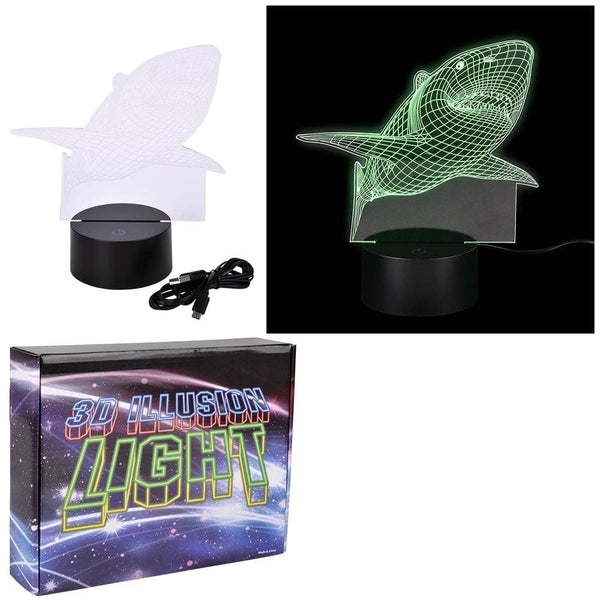 3D Illusion Color Changing Light- Shark 8