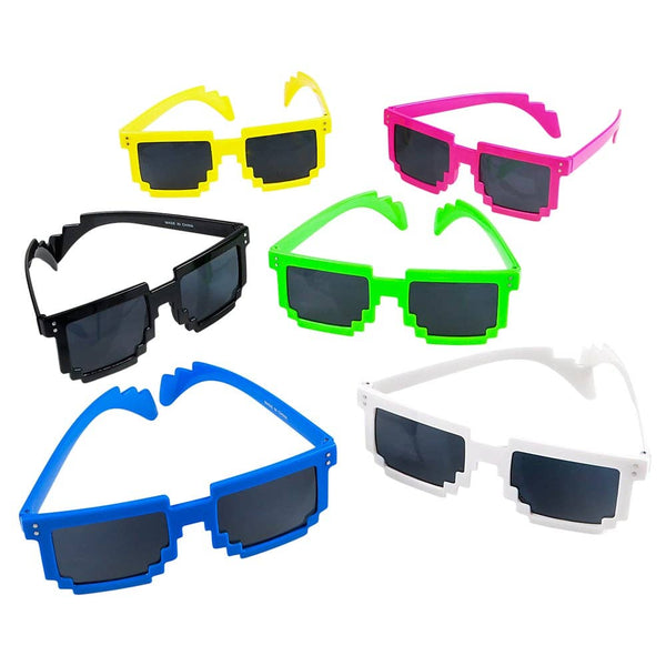 ASSORTED PIXEL SUNGLASSES LLB kids toys