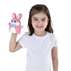Easter Bunny Stretchy Hand Puppet 6" LLB kids toys