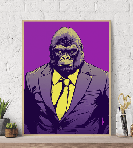 Gorilla Suit Canvas Wall Art print