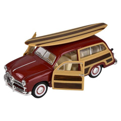 1949 Ford Woody Wagon with Surfboard - 5" - LLB Toys