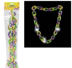 38" LIGHT-UP BIG CHAIN MARDI GRAS NECKLACE LLB Light-up Toys