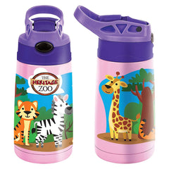 12oz PINK SAFARI POP-STRAW DOUBLE WALL - LLB Toys