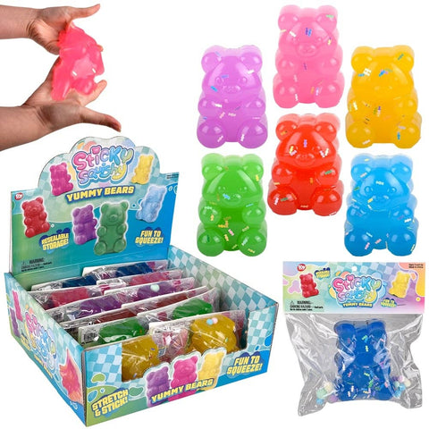 4" Sticky Squish Yummy Bears - LLB Toys