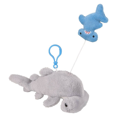 3.5" Mighty Quakes Hammerhead Shark Backpack Clip - LLB Toys