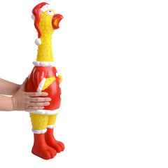 24" Christmas Screeching Rubber Chicken Toy - LLB Toys