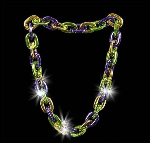 38" LIGHT-UP BIG CHAIN MARDI GRAS NECKLACE LLB Light-up Toys