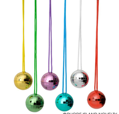 DISCO BALL NECKLACE 1.5" LLB kids Accessories