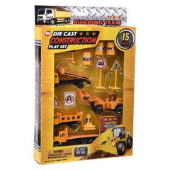 15PC DIECAST CONSTRUCTION VEHICLES PLAY SET LLB Car Toys