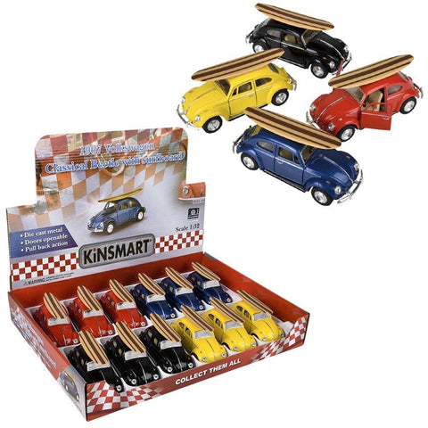 5" Diecast  1967 VW Beetle/Surfboard - LLB Toys