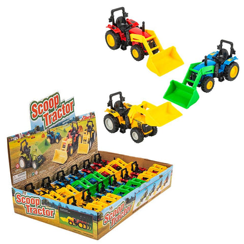 6" DIE-CAST SCOOP TRACTOR LLB Car Toys