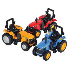 4" DIE-CAST PULL BACK FARM TRACTOR LLB Car Toys